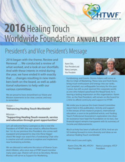 htwf 2016 Annual Report cover